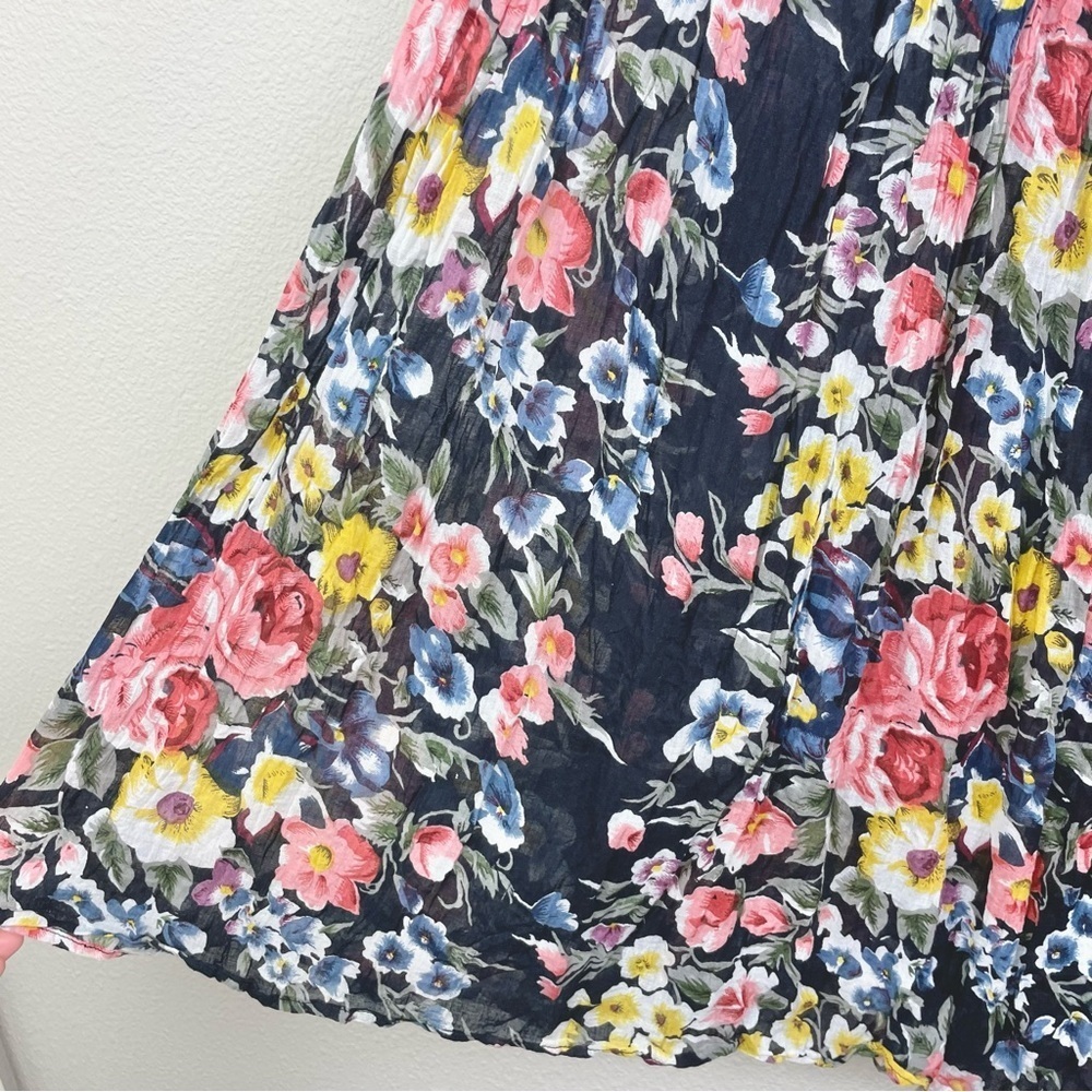 VTG Women's Free Size 100% Cotton Adjustable Waist Flowy Skirt Colorful Bohemian - Picture 5 of 16